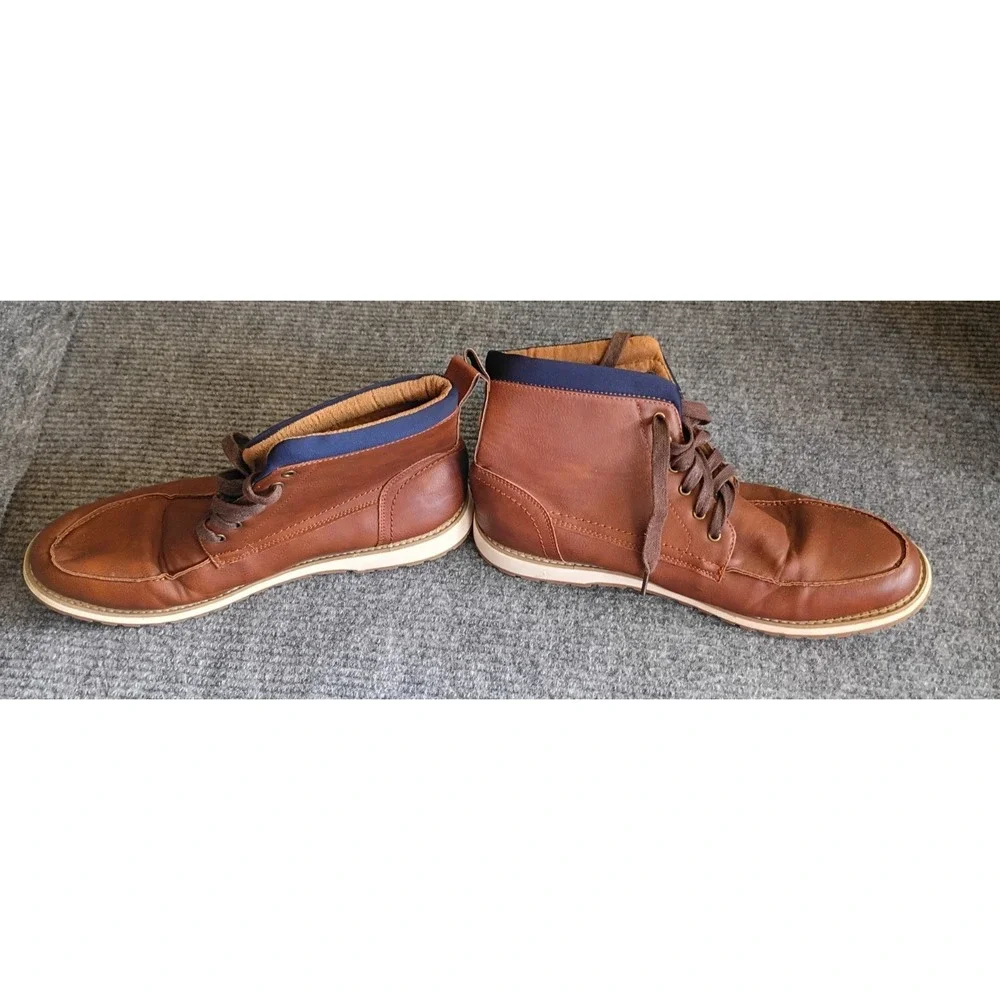 Hawke & Co Men's High Top Brown Boots With Blue Collar Size 13 (I Think)